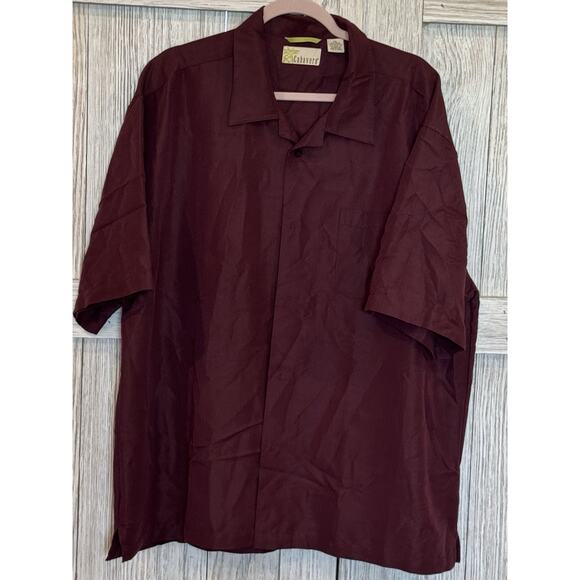 Cubavera Other - Cubavera Button Up Shirt Men's Size XXL Maroon Short Sleeve Casual
